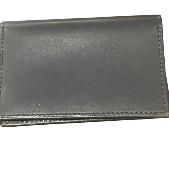 COACH Black Leather Card Holder Wallet - Unisex - Picture 12 of 13
